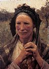 Sir George Clausen Head of a Peasant Woman painting